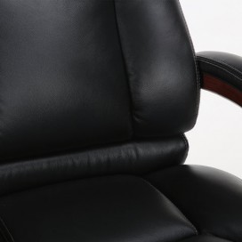 Кресло офисное BRABIX PREMIUM 'Infinity EX-707', дерево, натуральная кожа, черное