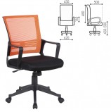 Кресло BRABIX ' Balance MG-320', с подлокотниками, комбинированное черное/оранжевое