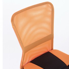 Кресло компактное BRABIX 'Smart MG-313', без подлокотников, комбинированное, черное/оранжевое