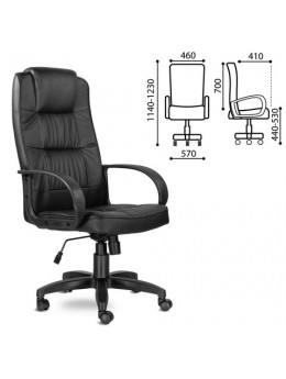 Кресло офисное 'Премьер', кожзам, черное