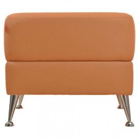 Кресло мягкое 'V-700' (820х720х730 мм), c подлокотниками, экокожа, оранжевое