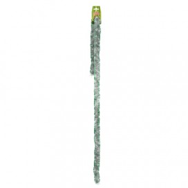 Мишура 'Норка 2', 1 штука, диаметр 70 мм, длина 2 м, серебро с зелеными кончиками, Г-207/7