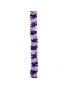 Мишура 'Норка 1', 1 штука, диаметр 50 мм, длина 2 м, серебристо-фиолетовая, Г-210/4