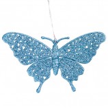 Украшение елочное подвесное 'Голубая бабочка', 16,7х10 см, пластик, 77894
