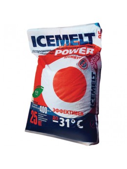 Реагент антигололедный 25 кг, ICEMELT Power, до -31С, натрий + ингибитор коррозии, мешок