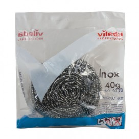 Губка металлическая VILEDA Professional 'Инокс', для стойких загрязнений, нержавеющая сталь, вес 40 г, 100787