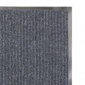 Коврик входной ворсовый влаго-грязезащитный ЛАЙМА/ЛЮБАША, 40х60 см, ребристый, толщина 7 мм, серый, 602861