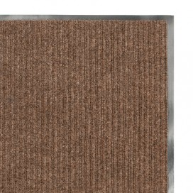 Коврик входной ворсовый влаго-грязезащитный ЛАЙМА/ЛЮБАША, 40х60 см, ребристый, толщина 7 мм, коричневый, 602862