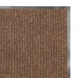 Коврик входной ворсовый влаго-грязезащитный ЛАЙМА/ЛЮБАША, 60х90 см, ребристый, толщина 7 мм, коричневый, 602868