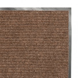 Коврик входной ворсовый влаго-грязезащитный ЛАЙМА, 120х150 см, ребристый, коричневый, 602876