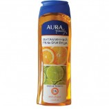 Гель для душа 260 мл, AURA, витаминный, очищает и увлажняет кожу, 'Экстракт апельсина и лайма', 6424