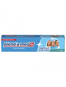 Зубная паста, 100 мл, BLEND-A-MED (Бленд-а-Мед) Анти-кариес 'Мята' Зубная паста, 100 мл, BLEND-A-MED (Бленд-а-Мед) Анти-кариес 'Мята'