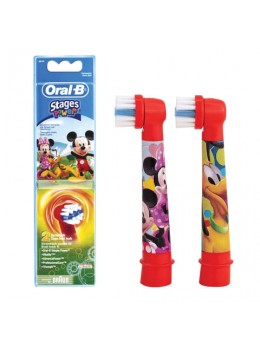 Насадки для электрической зубной щетки ORAL-B (Орал-би) Kids Stages Power EB10, КОМПЛЕКТ 2 шт