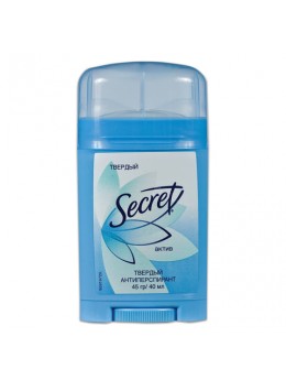 Дезодорант твердый антиперспирант, 45 г, SECRET (Сикрет) 'Актив', для женщин, ST-81500785 Дезодорант твердый антиперспирант, 45 г, SECRET (Сикрет) 'Актив', для женщин, ST-81500785