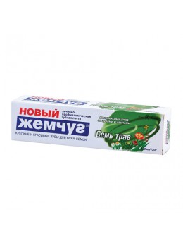Зубная паста 100 мл, НОВЫЙ ЖЕМЧУГ 'Семь трав', комплексная защита десен, 17127 Зубная паста 100 мл, НОВЫЙ ЖЕМЧУГ 'Семь трав', комплексная защита десен, 17127