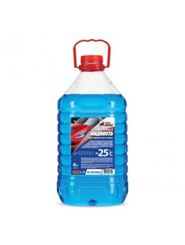 Жидкость незамерзающая 4 л, AUTO EXPRESS, до -25°С, на основе изопропилового спирта (безопасная), ПЭТ, AE1125