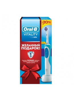 Зубная щетка электрическая ORAL-B (Орал-би) Vitality 3D White, в подарочной упаковке, 1 насадка, 81653593