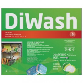 Таблетки для мытья посуды в посудомоечных машинах 30 шт. DIWASH (Дивош)