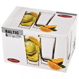 Набор стаканов, 6 шт., объем 290 мл, высокие, стекло, 'Baltic', PASABAHCE, 41300