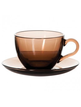 Набор чайный, на 6 персон (6 чашек объемом 238 мл, 6 блюдец), тонированное стекло, PASABAHCE, 97948УБ