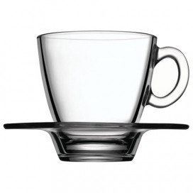 Набор кофейный на 6 персон (6 чашек объемом 72 мл, 6 блюдец), стекло, 'Aqua', PASABAHCE, 95756