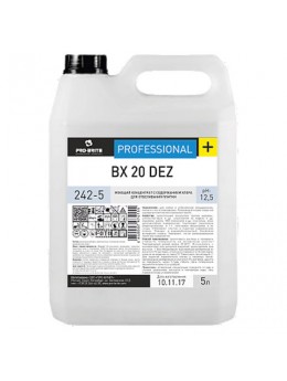 Средство моющее 5 л, PRO-BRITE BX 20 DEZ, с отбеливающим эффектом, щелочное, концентрат, 242-5