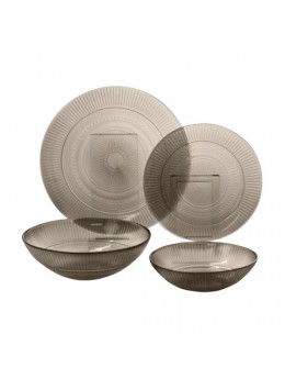 Набор посуды столовый, 20 предметов, дымчатое стекло, 'Louison Eclipse', LUMINARC, N8081