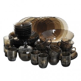 Набор посуды столовый, 44 предметов, дымчатое стекло, 'Ocean Eclipse', LUMINARC, L5110