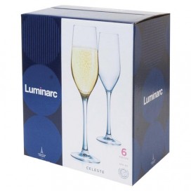 Набор фужеров для шампанского, 6 штук, 160 мл, стекло, 'Celeste', LUMINARC, L5829