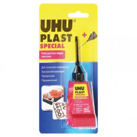 Клей универсальный для всех видов пластика UHU Plast Special, с иглой-дозатором, 30 г, 45880