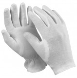 Перчатки хлопчатобумажные MANIPULA 'Атом', КОМПЛЕКТ 12 пар, размер 8 (M), белые, ТТ-44