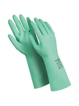 Перчатки латексные MANIPULA 'Контакт', хлопчатобумажное напыление, размер 8-8,5 (M), зеленые, L-F-02