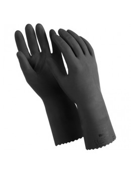 Перчатки латексные MANIPULA 'КЩС-1', двухслойные, размер 8 (M), черные, L-U-03