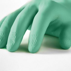 Перчатки латексные MANIPULA 'Контакт', хлопчатобумажное напыление, размер 10-10,5 (XL), зеленые, L-F-02