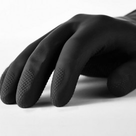 Перчатки латексные MANIPULA 'КЩС-1', двухслойные, размер 8 (M), черные, L-U-03