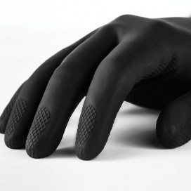 Перчатки латексные MANIPULA 'КЩС-2', ультратонкие, размер 7-7,5 (S), черные, L-U-032