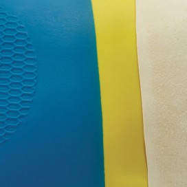 Перчатки латексно-неопреновые MANIPULA 'Союз', хлопчатобумажное напыление, размер 9-9,5 ( L), синие/желтые, LN-F-05