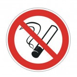 Знак запрещающий 'Запрещается курить', круг, диаметр 200 мм, самоклейка, 610001/Р 35