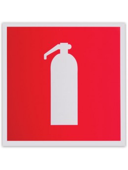 Знак пожарной безопасности 'Огнетушитель', 200х200 мм, самоклейка, фотолюминесцентный, F 04