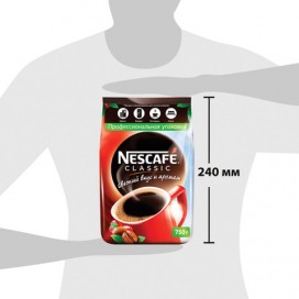 Кофе растворимый NESCAFE 'Classic', гранулированный, 750 г, мягкая упаковка, 11623339