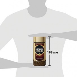 Кофе молотый в растворимом NESCAFE (Нескафе) 'Gold', сублимированный, 190 г, стеклянная банка, 12135508