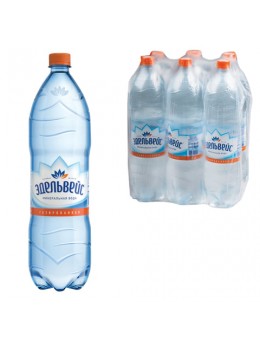 Вода ГАЗИРОВАННАЯ минеральная ЭДЕЛЬВЕЙС, 1,5 л, пластиковая бутылка