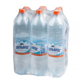 Вода ГАЗИРОВАННАЯ минеральная ЭДЕЛЬВЕЙС, 1,5 л, пластиковая бутылка