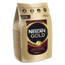 Кофе молотый в растворимом NESCAFE (Нескафе) 'Gold', сублимированный, 750 г, мягкая упаковка, 12146905