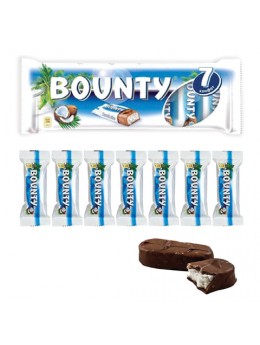Шоколадные батончики BOUNTY, мультипак, 7 шт. по 27,5 г (192,5 г), 2290 Шоколадные батончики BOUNTY, мультипак, 7 шт. по 27,5 г (192,5 г), 2290
