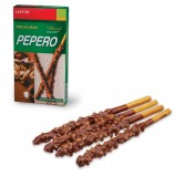 Печенье-соломка LOTTE 'Pepero Almond', в шоколадной глазури с миндалем, в картонной упаковке, 36 г, Корея, 62004MO