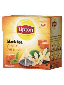 Чай LIPTON (Липтон) 'Vanilla Caramel', черный с ванилью и карамелью, 20 пирамидок по 2 г, 21187937 Чай LIPTON (Липтон) 'Vanilla Caramel', черный с ванилью и карамелью, 20 пирамидок по 2 г, 21187937