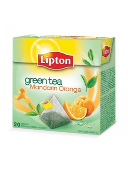 Чай LIPTON (Липтон) 'Green Mandarin Orange', зеленый, 20 пирамидок по 2 г, 21187925 Чай LIPTON (Липтон) 'Green Mandarin Orange', зеленый, 20 пирамидок по 2 г, 21187925