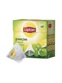 Чай LIPTON (Липтон) 'Green Lemon Melissa', зеленый, 20 пирамидок по 2 г, 21187930 Чай LIPTON (Липтон) 'Green Lemon Melissa', зеленый, 20 пирамидок по 2 г, 21187930