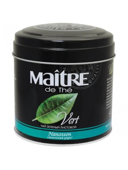 Чай MAITRE (Мэтр) 'Наполеон', зеленый, листовой, жестяная банка, 100 г, бар030р Чай MAITRE (Мэтр) 'Наполеон', зеленый, листовой, жестяная банка, 100 г, бар030р